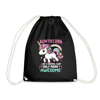 Tante, Tante, Licorne - Sac de sport léger - noir - Devant