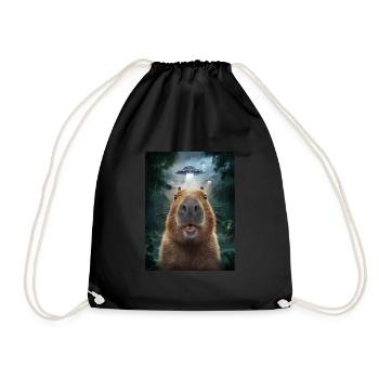 Capybara Selfie OVNI Extraterrestres Drôles D’animaux Photos - Sac de sport léger - noir - Devant
