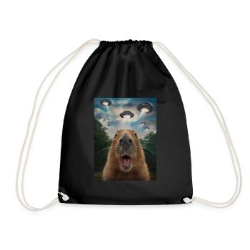 Capybara Selfie OVNI Drôle d’animaux Photos - Sac de sport léger - noir - Devant