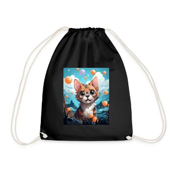 Bengal Cat - Drawstring Bag - black - Front
