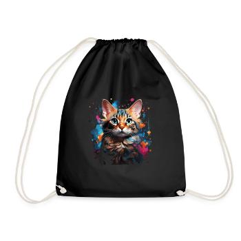 Bengal Cat - Drawstring Bag - black - Front