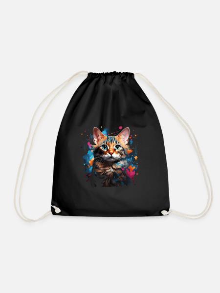 Bengal Katze - Turnbeutel - Schwarz
