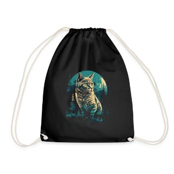 Bengal Cat - Drawstring Bag - black - Front