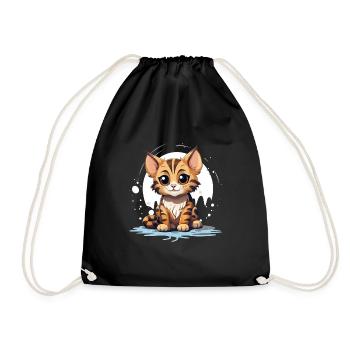 Chat du Bengale - Sac de sport léger - noir - Devant