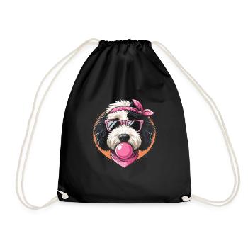 Bernedoodle Chien - Sac de sport léger - noir - Devant