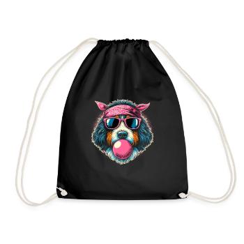 Bernedoodle Chien - Sac de sport léger - noir - Devant