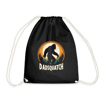 Bigfoot DADSQUATCH Dad Dad Dad Gift - Drawstring Bag - black - Front