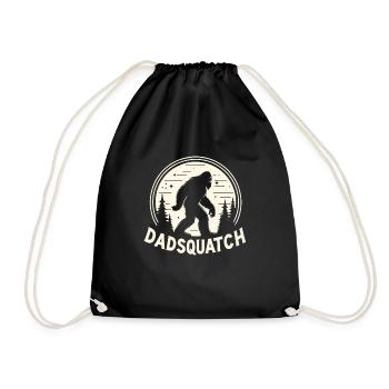Bigfoot DADSQUATCH Dad Dad Dad Gift - Drawstring Bag - black - Front