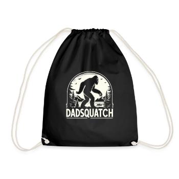 Bigfoot DADSQUATCH Dad Dad Dad Gift - Drawstring Bag - black - Front