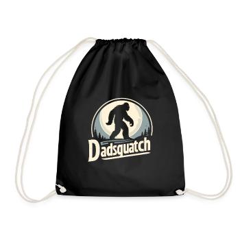 Bigfoot DADSQUATCH Dad Dad Dad Gift - Drawstring Bag - black - Front