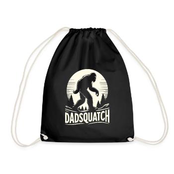 Bigfoot DADSQUATCH Dad Dad Dad Gift - Drawstring Bag - black - Front