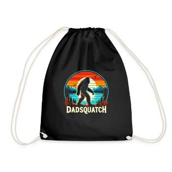 Bigfoot DADSQUATCH Dad Dad Dad Gift - Drawstring Bag - black - Front