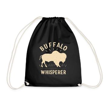 Buffalo Whisperer - Turnbeutel - Schwarz - Vorne