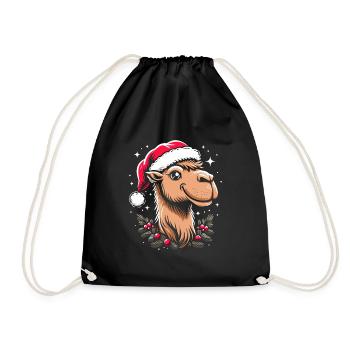 Kamel Weihnachten - Turnbeutel - Schwarz - Vorne