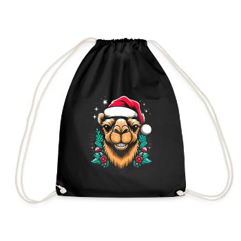 Kamel Weihnachten - Turnbeutel - Schwarz - Vorne