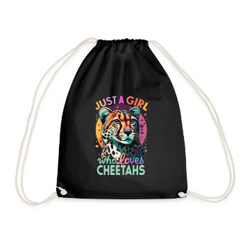 Juste une fille qui aime les guépards Gepard - Sac de sport léger - noir - Devant