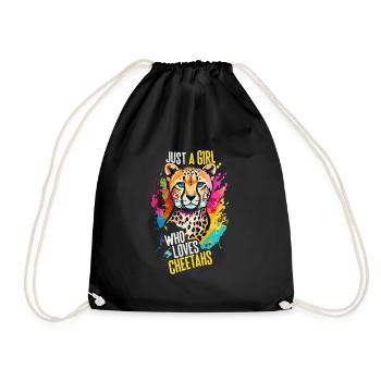 Juste une fille qui aime les guépards Gepard - Sac de sport léger - noir - Devant