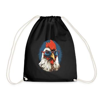 Verres à poulet - Sac de sport léger - noir - Devant