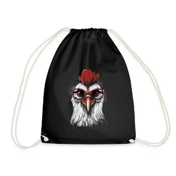Chicken Brille - Turnbeutel - Schwarz - Vorne