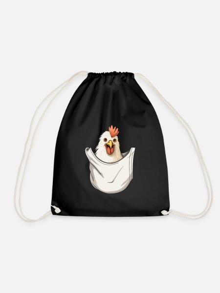 Chicken In Pocket - Turnbeutel - Schwarz