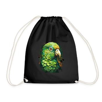 Budgie Parakeet - Drawstring Bag - black - Front