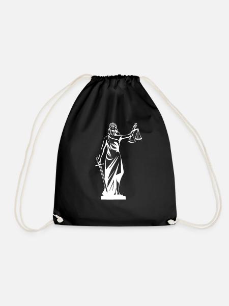 JUSTITIA - Juristen T shirt / Taschen - Turnbeutel - Schwarz
