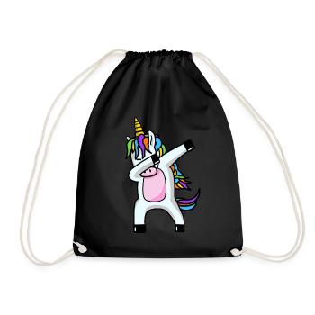 Dabbing Unicorn dabbendes Licorne Dab tendance - Sac de sport léger - noir - Devant
