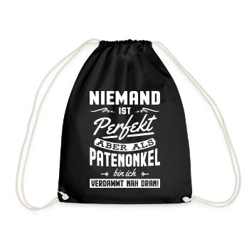 Not perfect but as a godfather I'm close - Drawstring Bag - black - Front