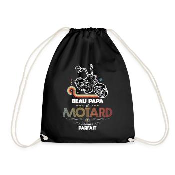 Beau papa et motard l homme parfait - Sac de sport léger - noir - Devant