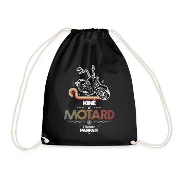 Kiné et motard l homme parfait - Sac de sport léger - noir - Devant