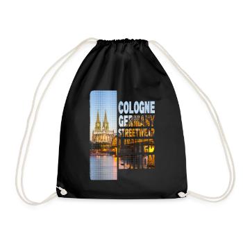 Cologne Allemagne Ville Skyline Accueil Amour - Sac de sport léger - noir - Devant