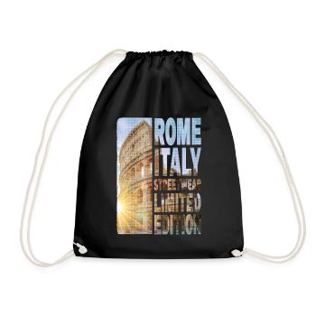 Rome Rome Italie Ville Skyline Accueil Amour - Sac de sport léger - noir - Devant