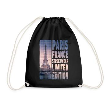 Paris France Ville Skyline Accueil Amour - Sac de sport léger - noir - Devant