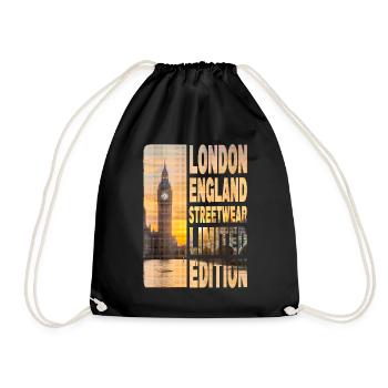 Londres Angleterre UK City Skyline Big Ben Streetwear - Sac de sport léger - noir - Devant