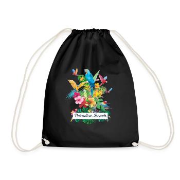 Paradise Beach - Drawstring Bag - black - Front