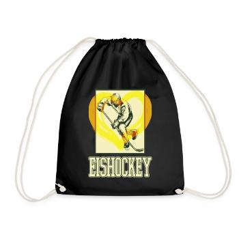 Joueur de hockey sur glace Sport Fan Team Vintage Retro - Sac de sport léger - noir - Devant