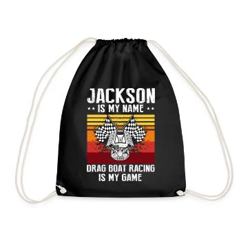 Speedboat Racing Design for Racing Boaters - Drawstring Bag - black - Front