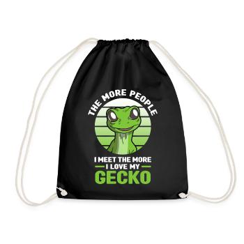 Amateur de gecko | Geckos Reptiles Animaux Cadeaux - Sac de sport léger - noir - Devant