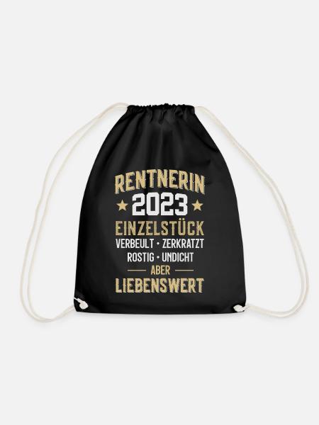 LUSTIG RENTNERIN 2023 RENTE - Turnbeutel - Schwarz