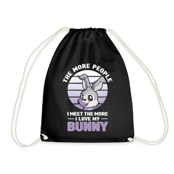 Hare - Drawstring Bag - black - Front
