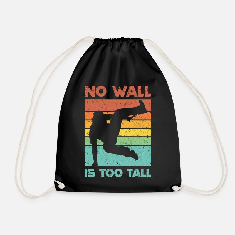 Parkour - Drawstring Bag - black