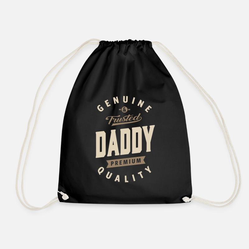 Genuine and Trusted Daddy - Drawstring Bag - black