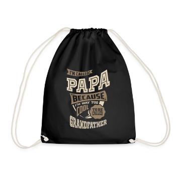 Ich werde Papa genannt - Turnbeutel - Schwarz - Vorne