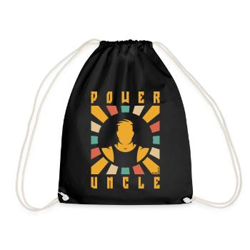 Power Uncle (Rays / 4C) - Drawstring Bag - black - Front