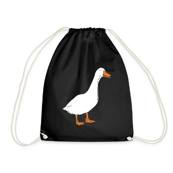 Oie - oies canard oiseau canards cadeaux - Sac de sport léger - noir - Devant