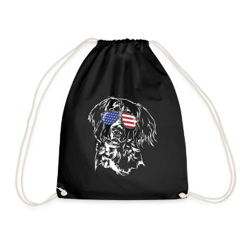 Kleiner Münsterländer Amérique Flag Dogs Wilsigns - Sac de sport léger - noir - Devant