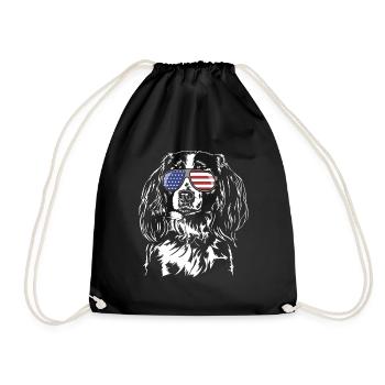 Nederlandse Kooikerhondje Amerika Fahne Hunde - Sac de sport léger - noir - Devant
