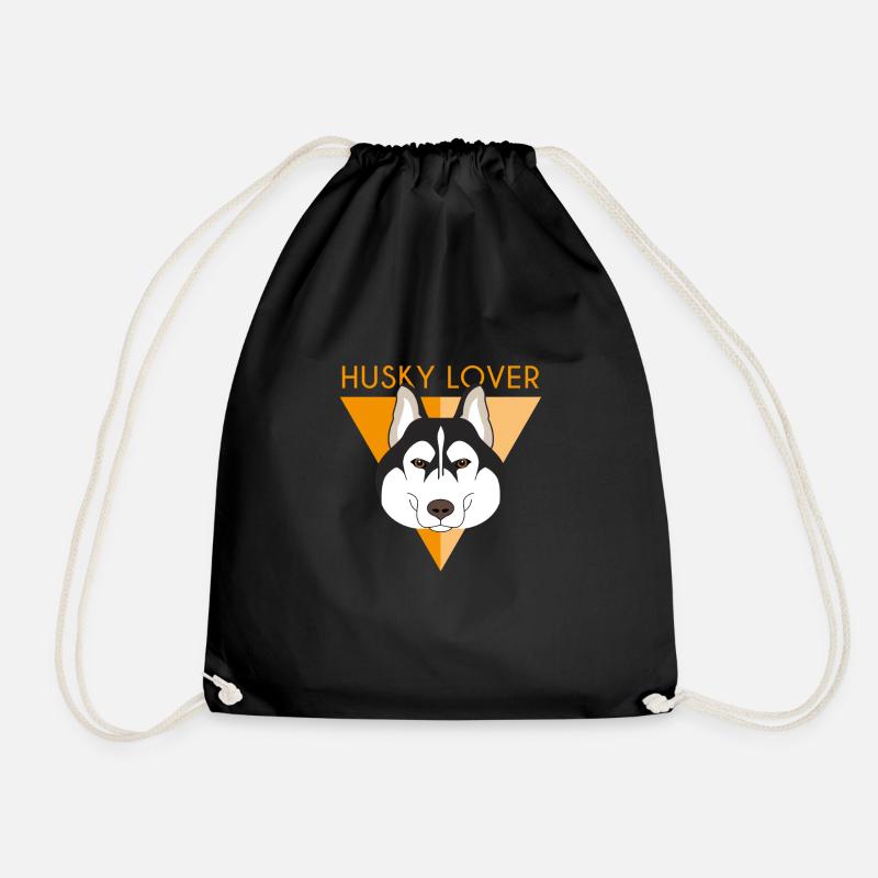 Husky - Brown - Drawstring Bag - black