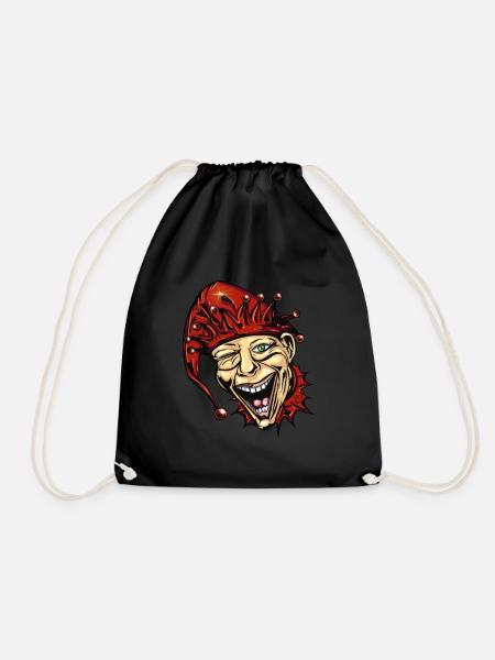 Joker - Clown - Harlekin - Turnbeutel - Schwarz
