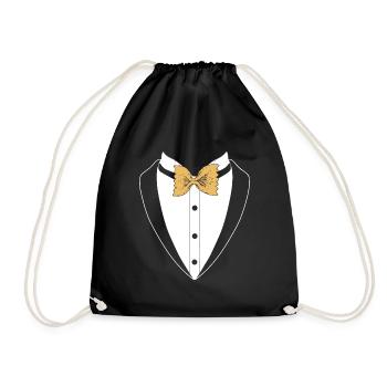 Costume homme avec nouille Mafia Parrain Drôle de Veste - Sac de sport léger - noir - Devant